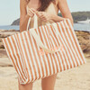 Carryall Beach Bag, Tierra Clay Stripe - Bags - 4