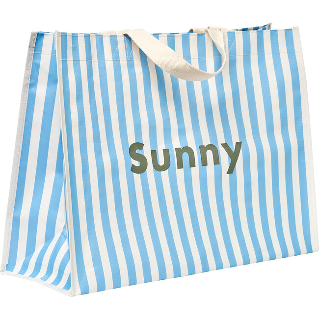 Carryall Beach Bag, La Mer Med Blue Stripe - Bags - 5