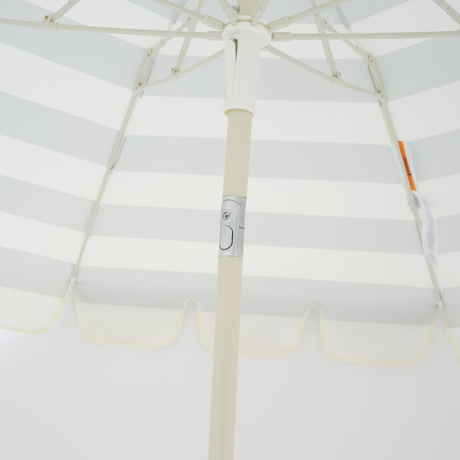 Compact Beach Umbrella, Sea Sage Stripe - Umbrellas - 8