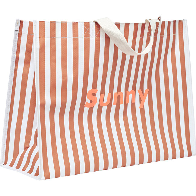 Carryall Beach Bag, Tierra Clay Stripe - Bags - 5