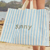Carryall Beach Bag, La Mer Med Blue Stripe - Bags - 7