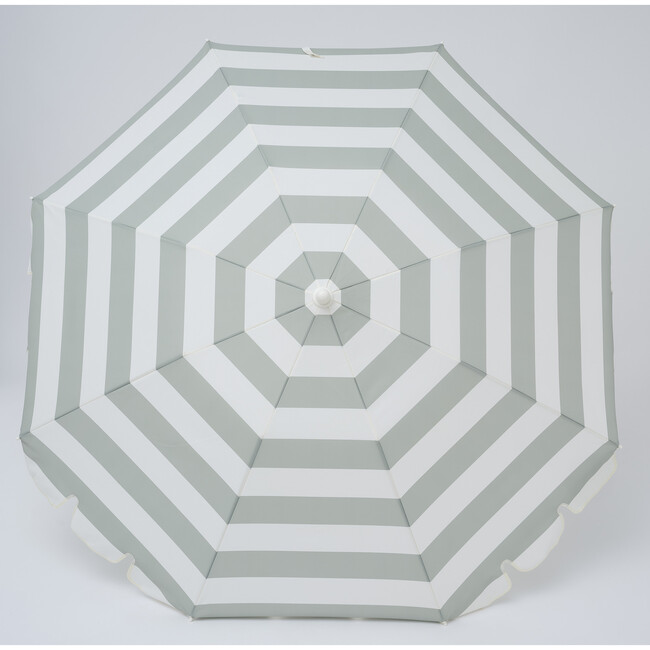 Compact Beach Umbrella, Sea Sage Stripe - Umbrellas - 10