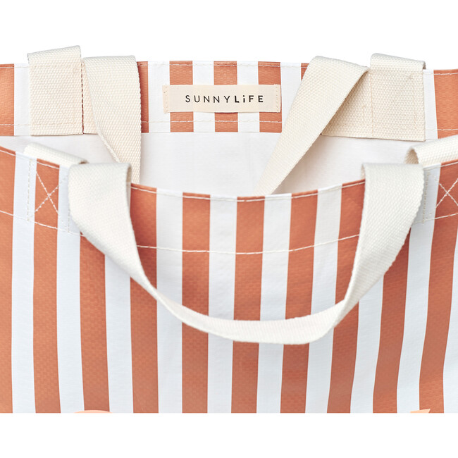 Carryall Beach Bag, Tierra Clay Stripe - Bags - 6