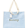 Carryall Beach Bag, La Mer Med Blue Stripe - Bags - 9