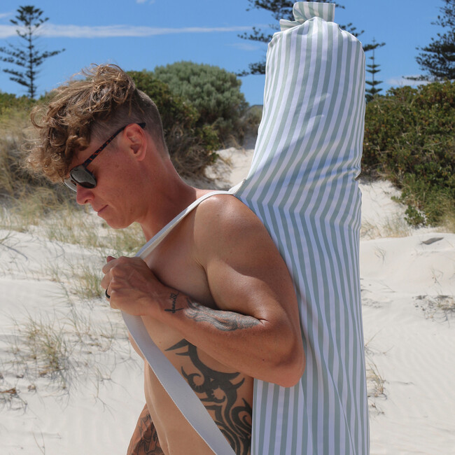 Beach Cabana, Sea Sage Stripe - Umbrellas - 9
