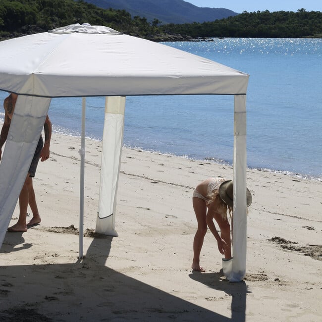 Beach Cabana, Cream - Sage Accent - Umbrellas - 8