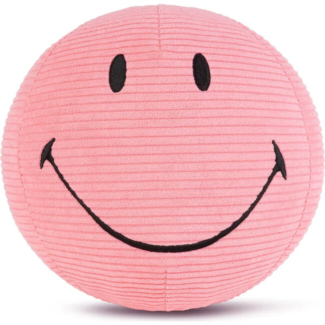 Plush Smiley Corduroy Bubblegum Pink 9"