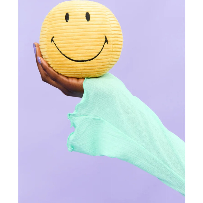 Plush Smiley Corduroy Yellow 5"