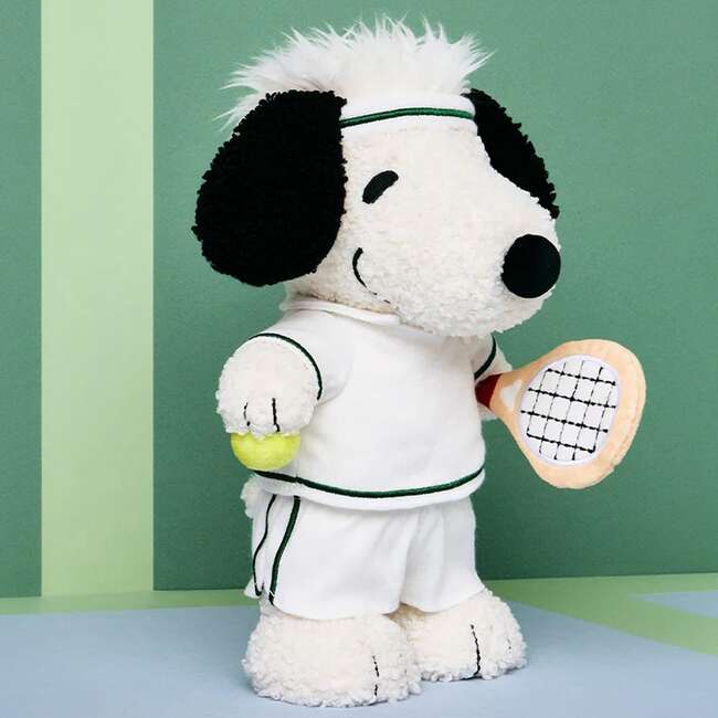Plush Peanuts Snoopy Tennis, White 8.5"