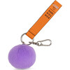 Smiley Bag Charm, Eco Fuzzy Purple 3" - Plush - 3