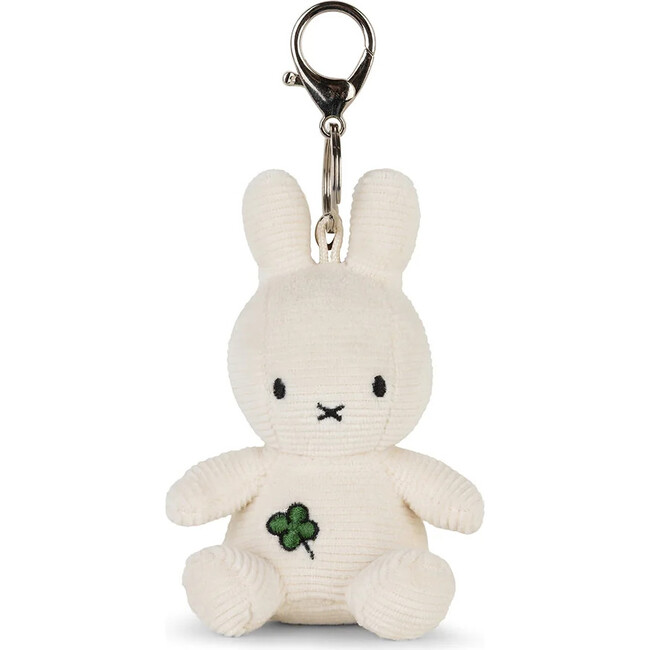 Keychain Four Leaf Clover Offwhite 4"