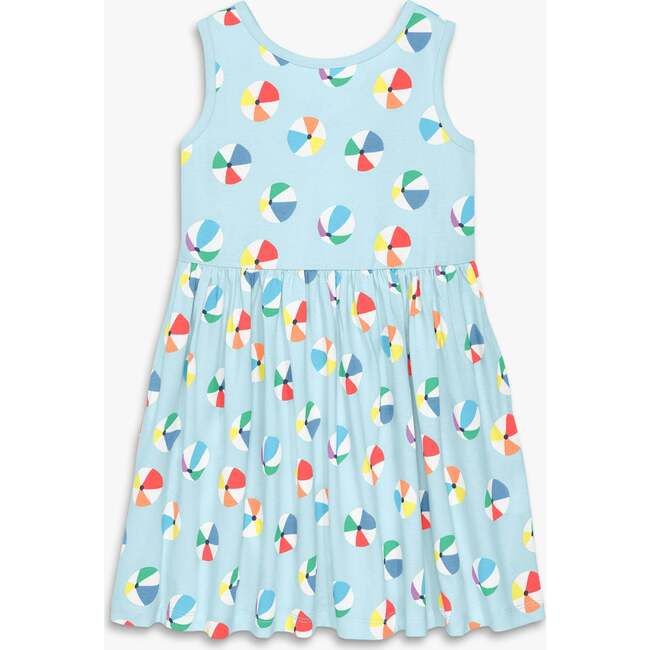 Kids Tiered Tank Dress In Beach Balls, Saltwater Beach Balls