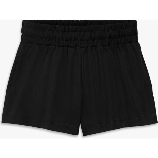 Kids Staycool Stretch Swing Shorts, Black