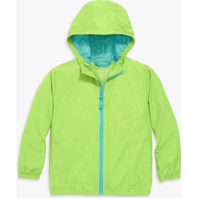 Kids Packable Windbreaker, Lime
