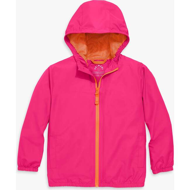 Kids Packable Windbreaker, Bright Pink
