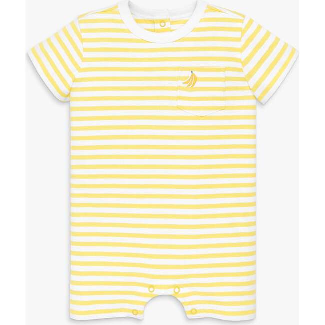 Baby Embroidered Stripe Pocket Shortie, Sunlight White Stripe