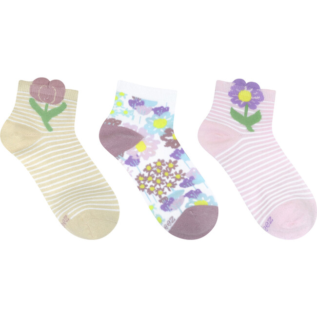 My Little Garden Qtr Taupe 3pk Sock