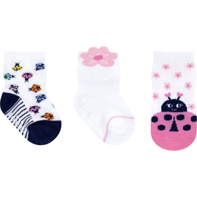 Little Lady Navy 3pk Sock