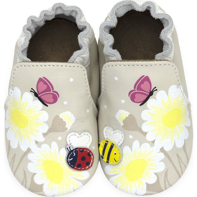 Love Bugs Taupe Soft Sole - Crib Shoes - 6