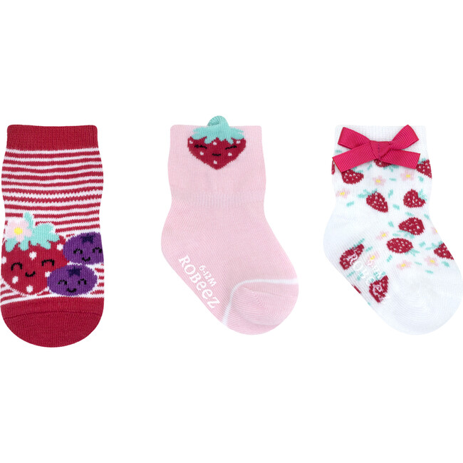 Berry Sweet Girl Bright Pink 3pk Sock