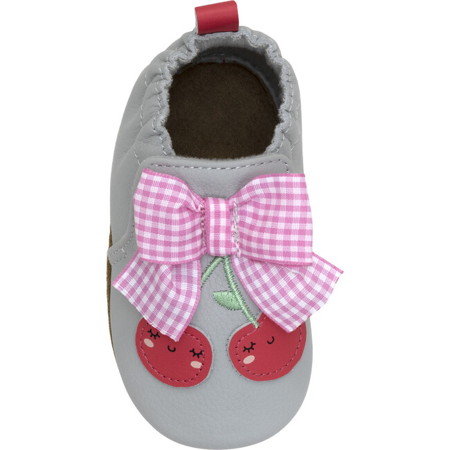 Cherry Cute Grey Soft Sole - Crib Shoes - 6