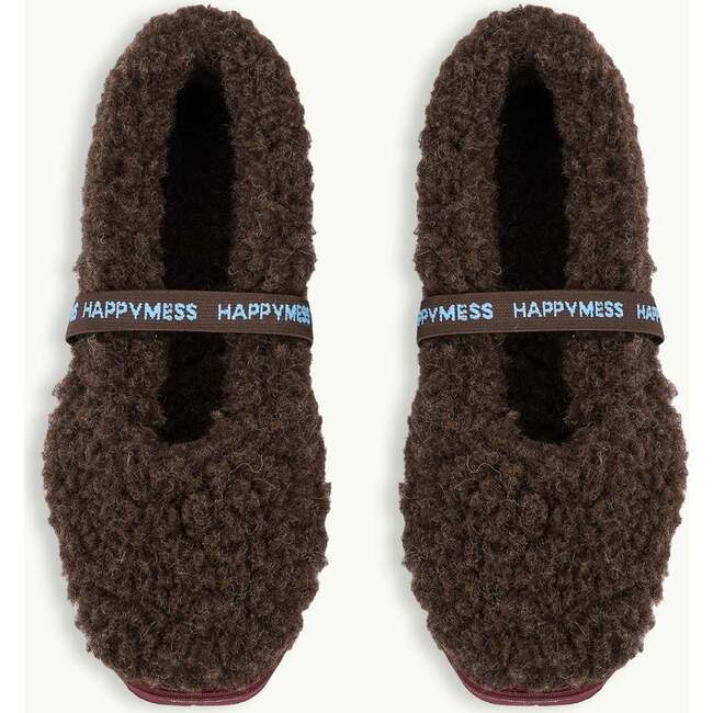 Women's Merino Wool Slippers, Chocolate Brown