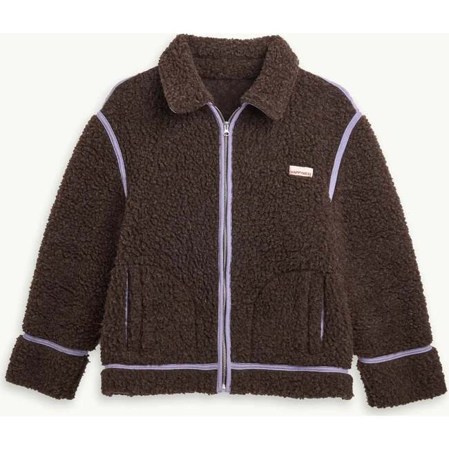 Women's Merino Wool Jacket, Chocolate Brown