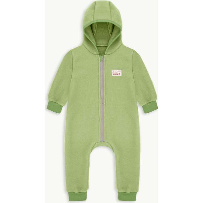 Children's Merino Wool Overall, Green Pea