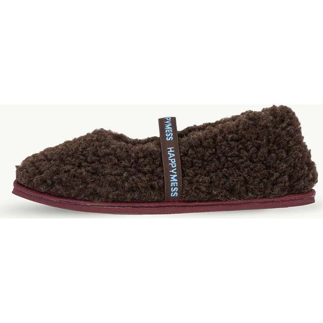 Women's Merino Wool Slippers, Chocolate Brown