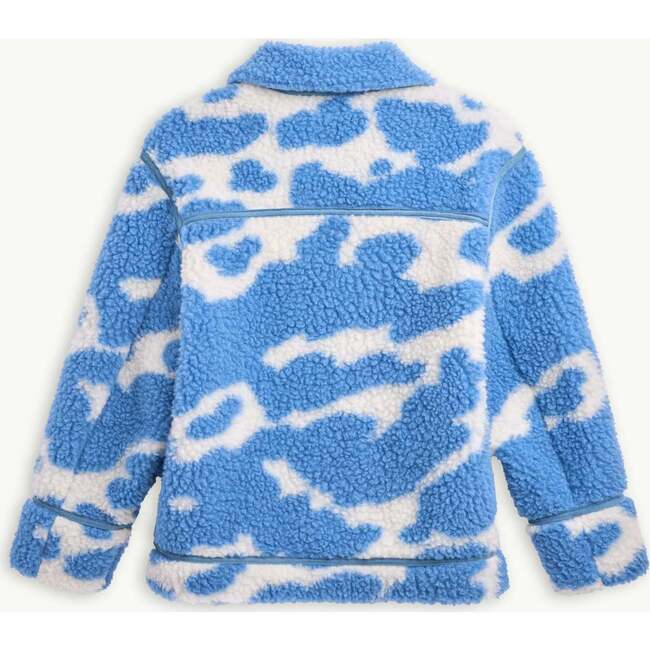 Women's Merino Wool Jacket, Blue Cow