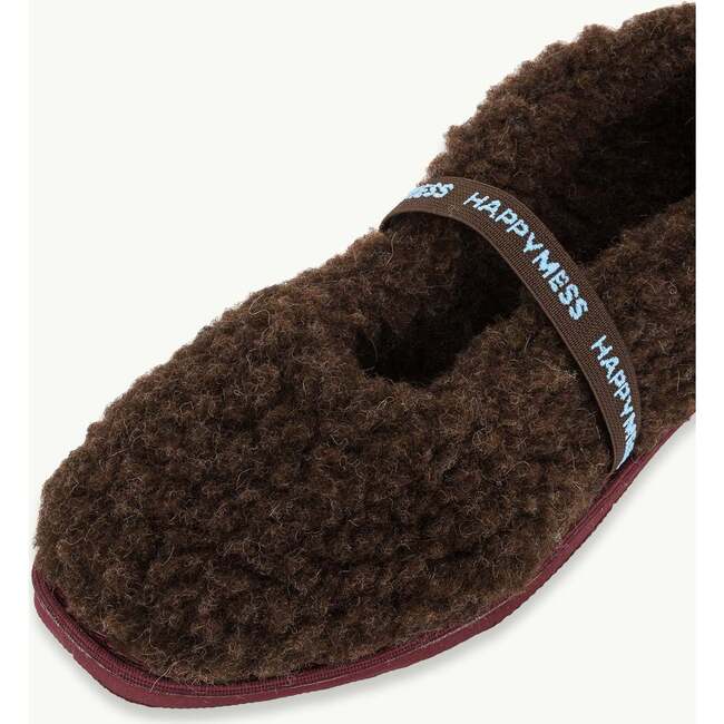 Women's Merino Wool Slippers, Chocolate Brown - Slippers - 3