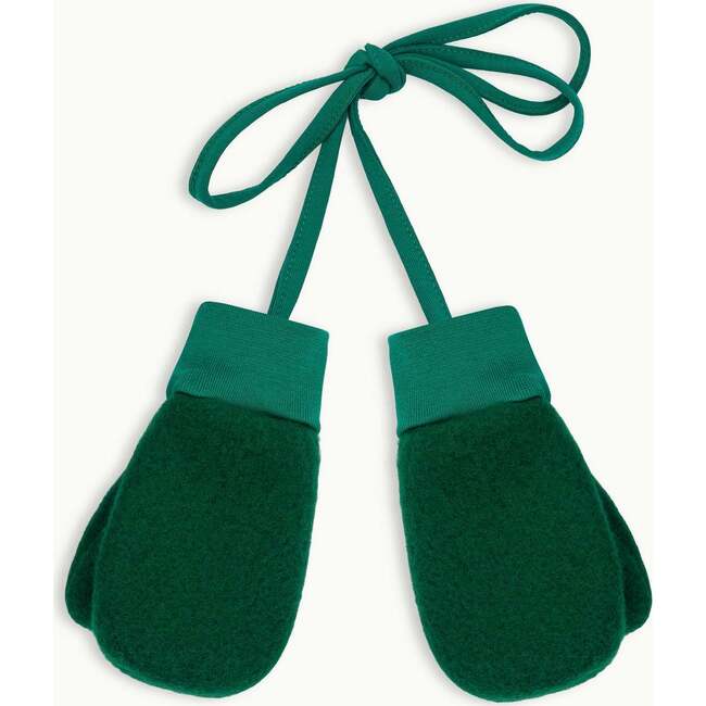 Children's Merino Wool Mittens, Forest Green