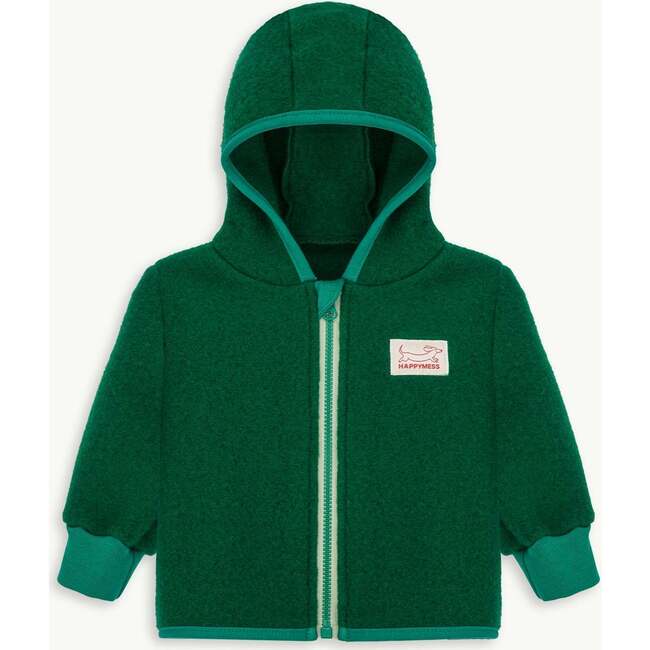 Children's Merino Wool Jacket, Forest Green