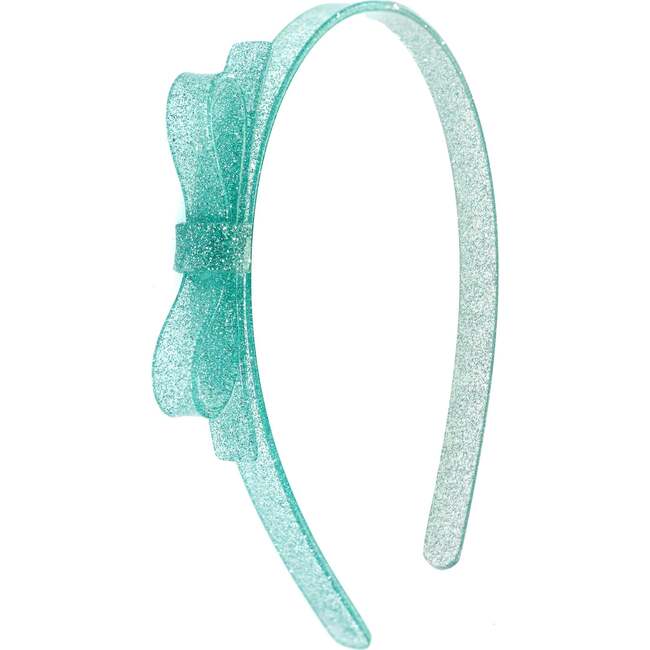 Thin Bow Glitter Light Mint Headband