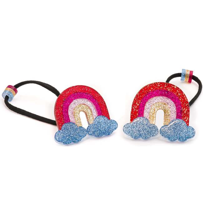Rainbow Glitter Ponytail