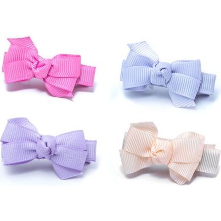 Little Bows Purple Shades Fabric Hair Clips