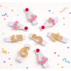 Little Party Hat Number 4 Hair Clips - Hair Accessories - 2 - thumbnail