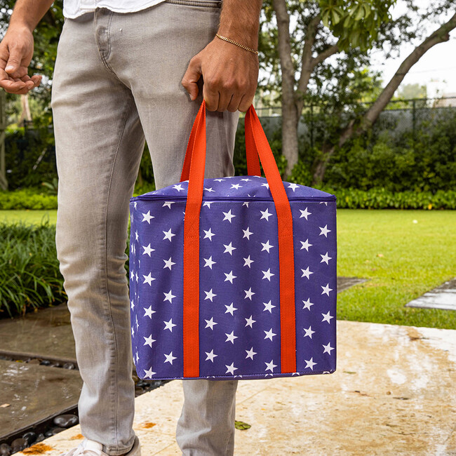 YardCandy Stars & Stripes Jumbo Wooden Tumbling Tower, Brown