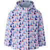Sailboat Rain Jacket, Blue - Jackets - 1 - thumbnail