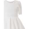Belciana Short Sleeve Lace Dress, White - Dresses - 4