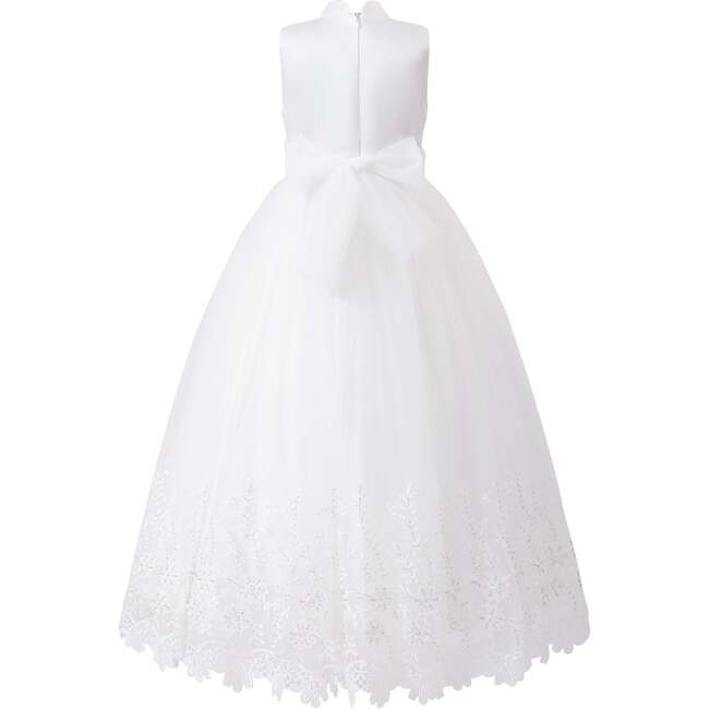 Alvaria Sleeveless Lace Dress, White - Dresses - 3