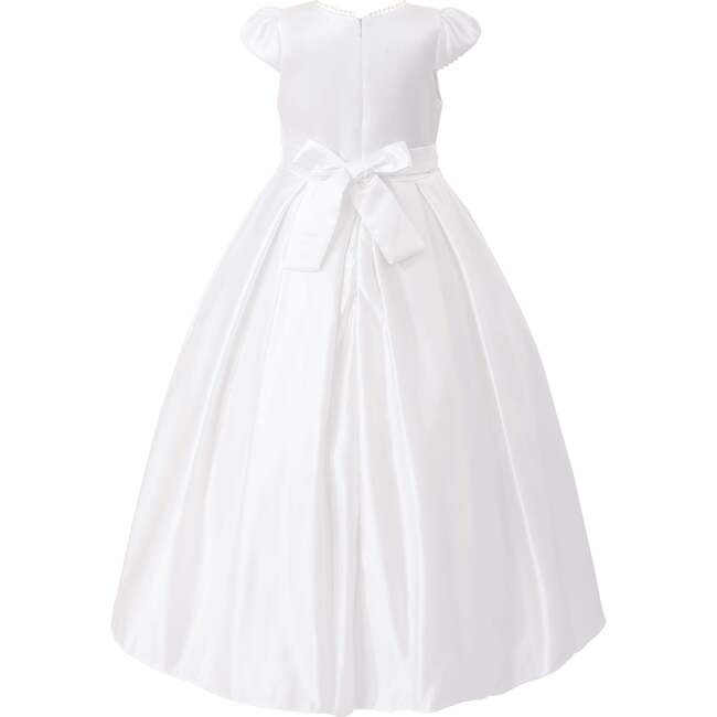 Dalmira Puff Sleeve Formal Dress, White - Dresses - 3