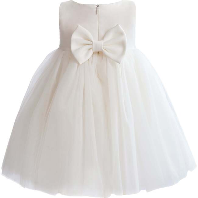 Zinara Ribbon Bloom Gown, White - Dresses - 3