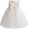 Zinara Ribbon Bloom Gown, White - Dresses - 3