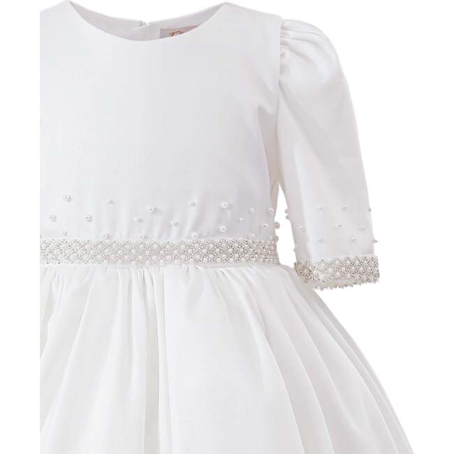 Vasonette Pearl-Embellished Dress, White - Dresses - 4