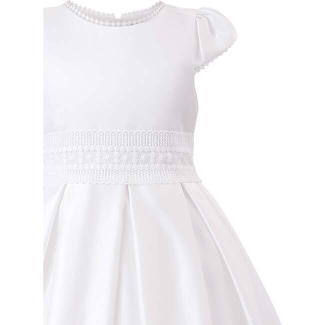 Dalmira Puff Sleeve Formal Dress, White - Dresses - 4