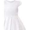 Dalmira Puff Sleeve Formal Dress, White - Dresses - 4