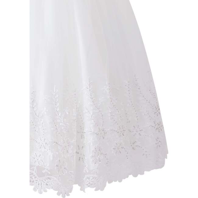Alvaria Sleeveless Lace Dress, White - Dresses - 4