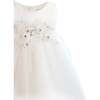 Zinara Ribbon Bloom Gown, White - Dresses - 4