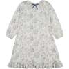 Toile Nightgown, Blue - Nightgowns - 1 - thumbnail